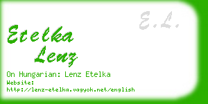 etelka lenz business card